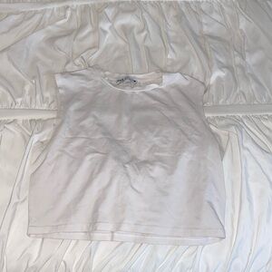 Zara white cropped tank top